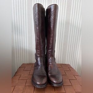 Alberto Fasciani Brown Italian Leather Riding Boots Women’s Size 37.5